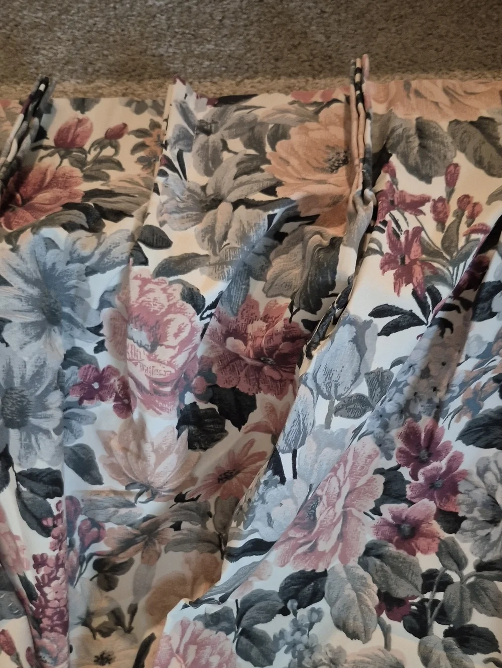 Burlington Pinch Pleated Floral Curtain Panels (2)